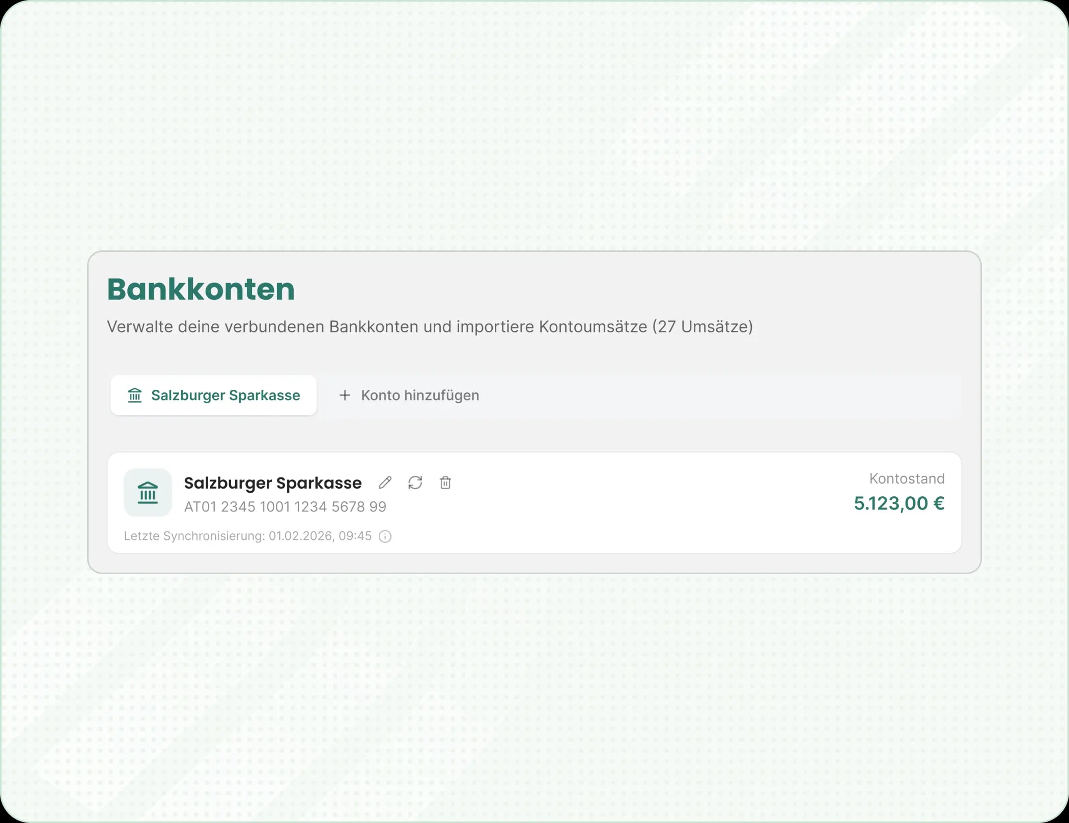 Bankkonten verknüpfen in heyFranz