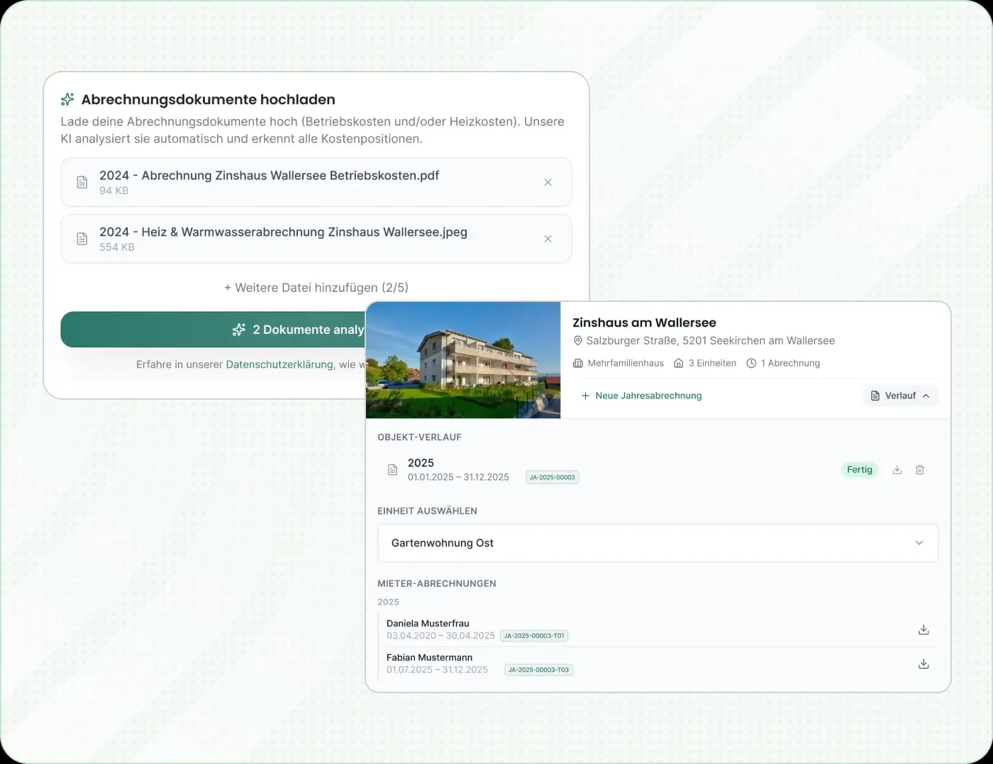 Betriebskostenabrechnung in heyFranz Betriebskostenabrechnung in heyFranz