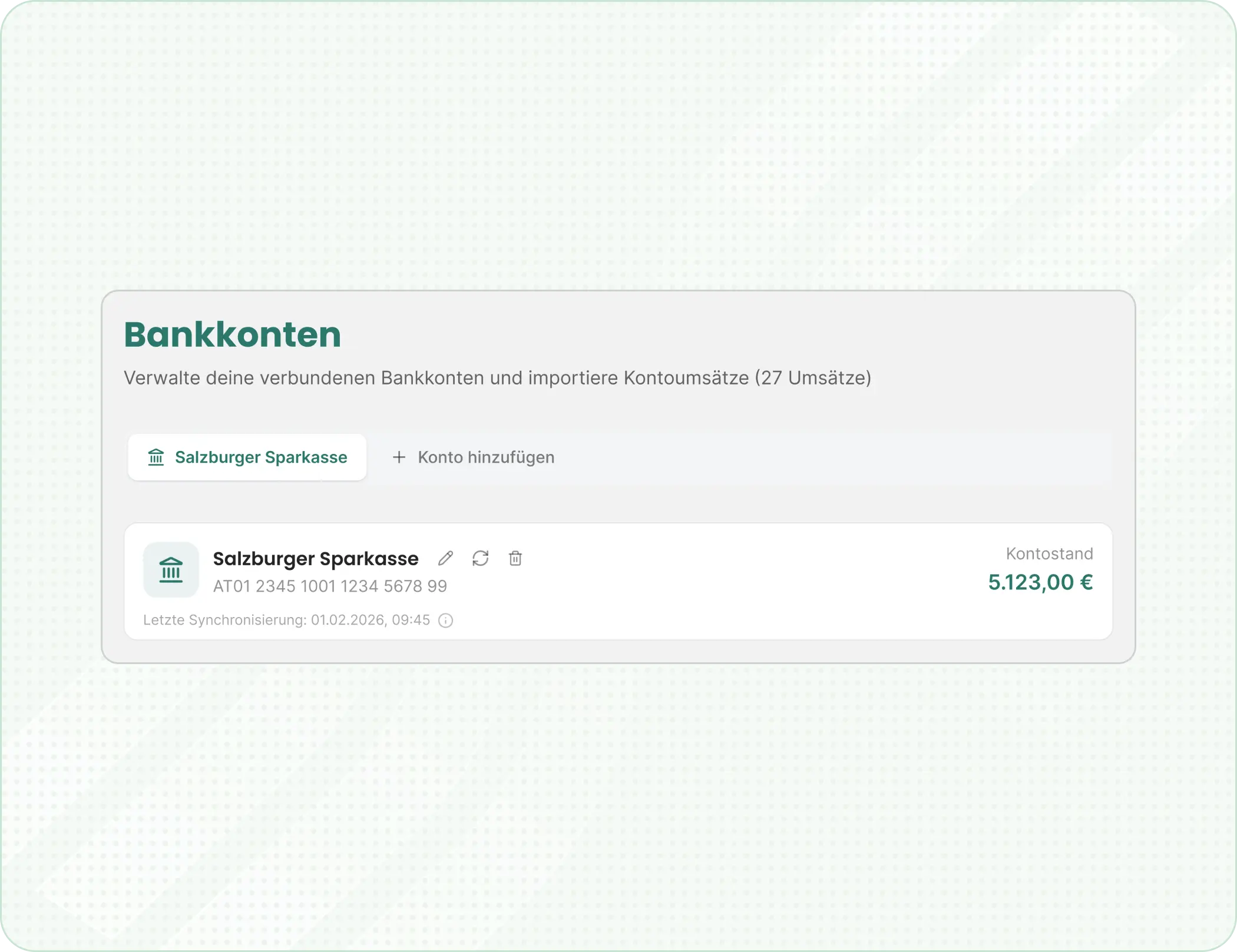 Bankkonten verknüpfen in heyFranz